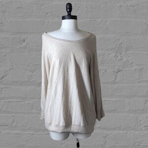 Chico’s Darla dolman sweater heather oatmeal NWT